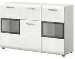 Sideboard , wei&szlig; , Ma&szlig;e (cm): B: 125 H: 81