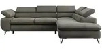 Ecksofa mit Schlaffunktion Peter , grau , Ma&szlig;e (cm): B: 273 H: 76