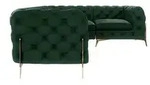 S-STYLE Chesterfield Ecksofa Natalie , gr&uuml;n , Ma&szlig;e (cm): B: 264 H: 75