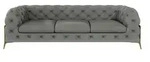 S-STYLE Chesterfield Einzelsofa Natalie , grau , Ma&szlig;e (cm): B: 243 H: 75