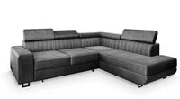 MASSENO Ecksofa mit Schlaffunktion Nola , grau , Ma&szlig;e (cm): B: 253 H: 88