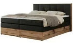 Boxspringbett mit Bettkasten Albero 1 King , schwarz , Ma&szlig;e (cm): B: 208 H: 113