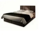 MASSENO Boxbett mit Bettkasten Bres , braun , Ma&szlig;e (cm): B: 140 H: 98
