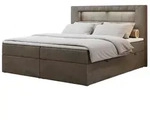 Boxbett mit Bettkasten Gold 5 , braun , Ma&szlig;e (cm): B: 180 H: 103