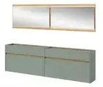 Garderobenkombination , gr&uuml;n , Ma&szlig;e (cm): B: 192 H: 220