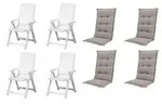 Siena Garden Gartensessel 8er-Set Tampa , wei&szlig; , Ma&szlig;e (cm): B: 61 H: 109