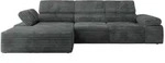 Ecksofa mit Sitzvorzug Rilasso , grau , Ma&szlig;e (cm): B: 296 H: 66