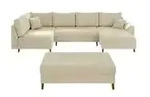 S-STYLE Wohnlandschaft mit Hocker Trygve , beige , Ma&szlig;e (cm): B: 310 H: 81
