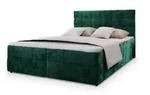 MASSENO Boxbett mit Bettkasten Glos , gr&uuml;n , Ma&szlig;e (cm): B: 140 H: 98