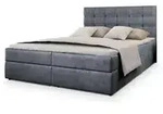 MASSENO Boxbett mit Bettkasten Glos , grau , Ma&szlig;e (cm): B: 160 H: 98