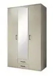 Kleiderschrank 3-t&uuml;rig Caterton , beige , Ma&szlig;e (cm): B: 120 H: 196 T: 53.5
