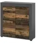 Highboard Bardenas , schwarz , Ma&szlig;e (cm): B: 80 H: 88 T: 35.0