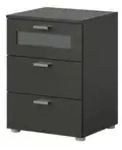 Nachtkommode Xeno , schwarz , Ma&szlig;e (cm): B: 45 H: 60 T: 40.0