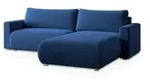 MASSENO Ecksofa mit Schlaffunktion Turin , blau , Ma&szlig;e (cm): B: 265 H: 83