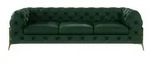 S-STYLE Chesterfield Einzelsofa Natalie , gr&uuml;n , Ma&szlig;e (cm): B: 243 H: 75