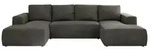 Wohnlandschaft mit Schlaffunktion Trentino , grau , Ma&szlig;e (cm): B: 334 H: 91