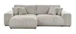 S-STYLE Ecksofa Mollis , grau , Ma&szlig;e (cm): B: 255 H: 77