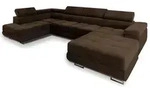 MASSENO Wohnlandschaft mit Schlaffunktion Casone , braun , Ma&szlig;e (cm): B: 345...