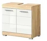 Waschbeckenunterschrank SCHLOONSEE Breite 60cm 2 T&uuml;r 2 F&auml;cher mit