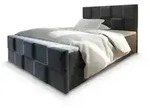 MASSENO Boxbett mit Bettkasten Mona , grau , Ma&szlig;e (cm): B: 140 H: 98