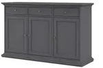 Buffet-Unterteil Chester , schwarz , Ma&szlig;e (cm): B: 143,7 H: 91,7 T: 46.1