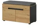 Sitzbank Canu , grau , Ma&szlig;e (cm): B: 80 H: 45