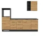K&uuml;chenzeile Miller , schwarz , Ma&szlig;e (cm): B: 260 H: 60