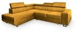 MASSENO Ecksofa mit Schlaffunktion Nola , gelb , Ma&szlig;e (cm): B: 253 H: 88