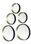 Spiegel 5er Set Capovalle , gold , Glas,Aluminium,Kunststoff &Oslash;: 25