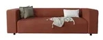 S-STYLE Einzelsofa Oskar , rot , Ma&szlig;e (cm): B: 175 H: 65