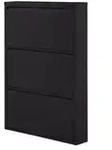 WOOOD Schuhschrank , schwarz , Ma&szlig;e (cm): B: 66 H: 103