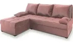 MASSENO Ecksofa mit Schlaffunktion Rita , rosa/pink , Ma&szlig;e (cm): B: 200 H: 85