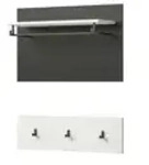 Garderobenpaneel , grau , Holzwerkstoff , Ma&szlig;e (cm): B: 80 H: 73