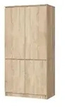 Dreht&uuml;renschrank 90 cm breit Valentina , holzfarben , Ma&szlig;e (cm): B: 90 H: 180