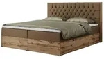 Boxbett mit Bettkasten Amore , braun , Ma&szlig;e (cm): B: 208 H: 115