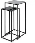 Blumens&auml;ule 2er Set , schwarz , Ma&szlig;e (cm): B: 30 H: 70