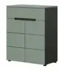 Sideboard , grau , Ma&szlig;e (cm): B: 80 H: 94