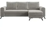 Ecksofa mit Schlaffunktion Axel , grau , Ma&szlig;e (cm): B: 242 H: 90