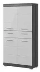 Midischrank SCHLOONSEE Breite 74cm 4 T&uuml;ren 1 Schubkasten 4 F&auml;cher MDF-Front 