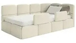 Selsey Polsterliege mit Rausfallschutz Cloudy , beige , Ma&szlig;e (cm): B: 220 H: 88