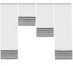 4er-Set Minifl&auml;chen Vorhang , grau , Synthetik , Ma&szlig;e (cm): B: 100 H: 120