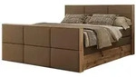 Boxspringbett mit Bettkasten Albero 2 King Duo , braun , Ma&szlig;e (cm): B: 148 H:...
