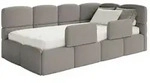 Selsey Polsterliege mit Rausfallschutz Cloudy , grau , Ma&szlig;e (cm): B: 220 H: 88
