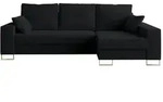 Ecksofa mit Schlaffunktion Dorain , schwarz , Ma&szlig;e (cm): B: 242 H: 85