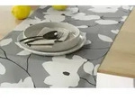 SCH&Ouml;NER WOHNEN Kollektion Tischl&auml;ufer SW-Fleur , grau , 100% Baumwolle ,...