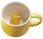 DONKEY Tasse , gelb , Porzellan , Ma&szlig;e (cm): B: 12 H: 7