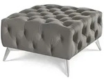 S-STYLE Hocker Wilhelm , grau , Ma&szlig;e (cm): B: 80 H: 45