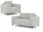 S-STYLE Polstergarnitur 2+1 Cardea , grau , Ma&szlig;e (cm): B: 154 H: 80