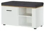 uno Garderobenbank Stripe &brvbar; wei&szlig; &brvbar; Ma&szlig;e (cm): B: 80 H: 47 T: 38.0