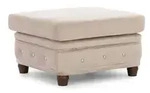 S-STYLE Chesterfield Hocker Cleo Blink , beige , Ma&szlig;e (cm): B: 75 H: 45